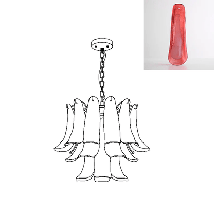 Murano Glass Leaf Chandelier