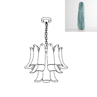 Murano Glass Leaf Chandelier