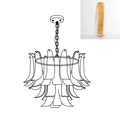 Murano Glass Leaf Chandelier