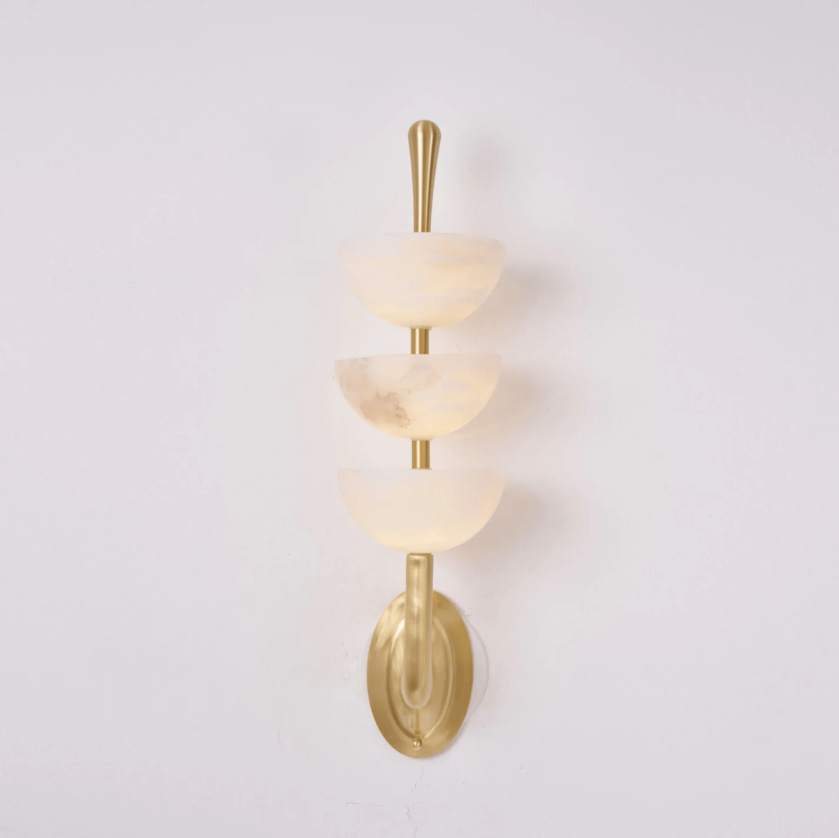 Triple Alabaster Wall Sconce