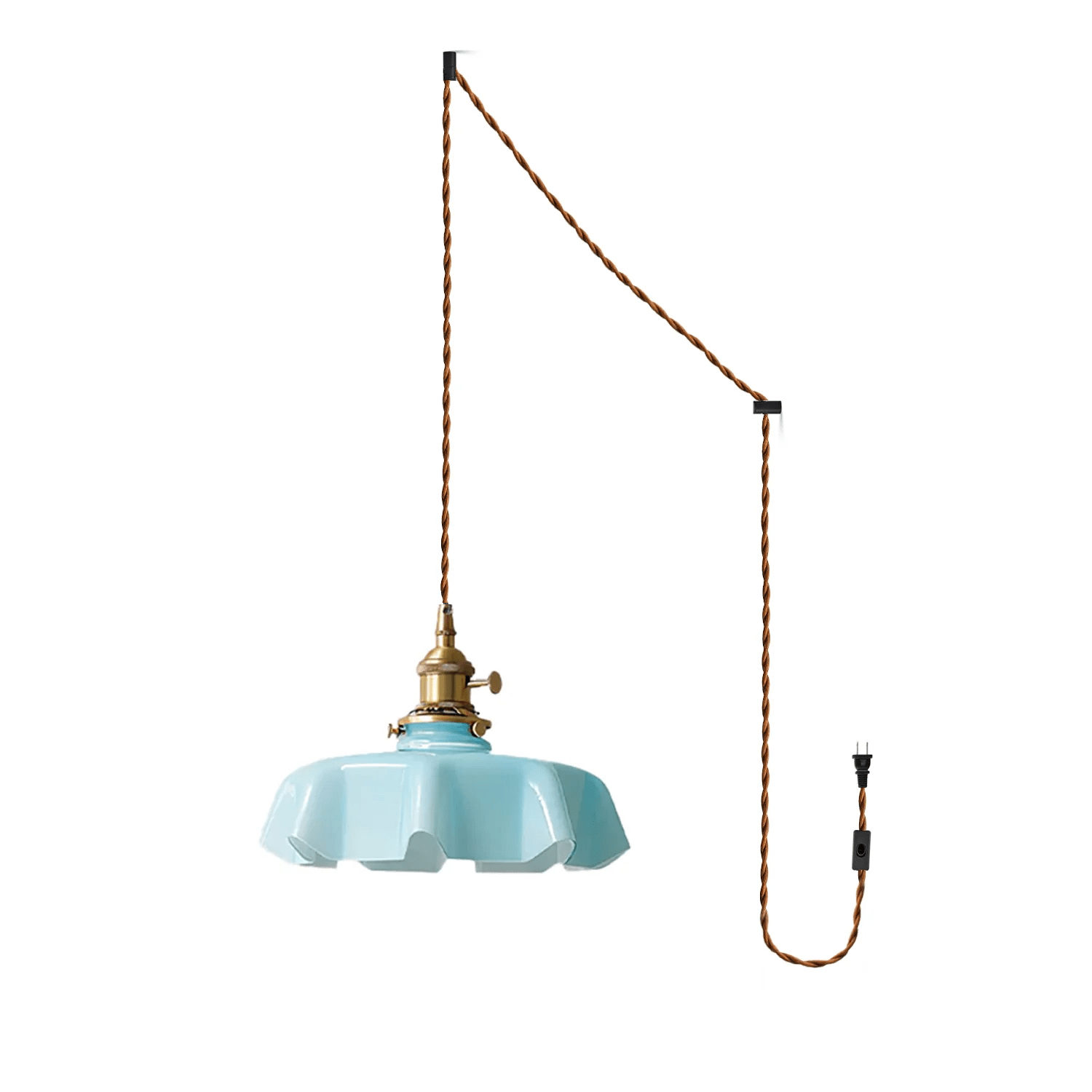 French Flower Pendant Swag Light