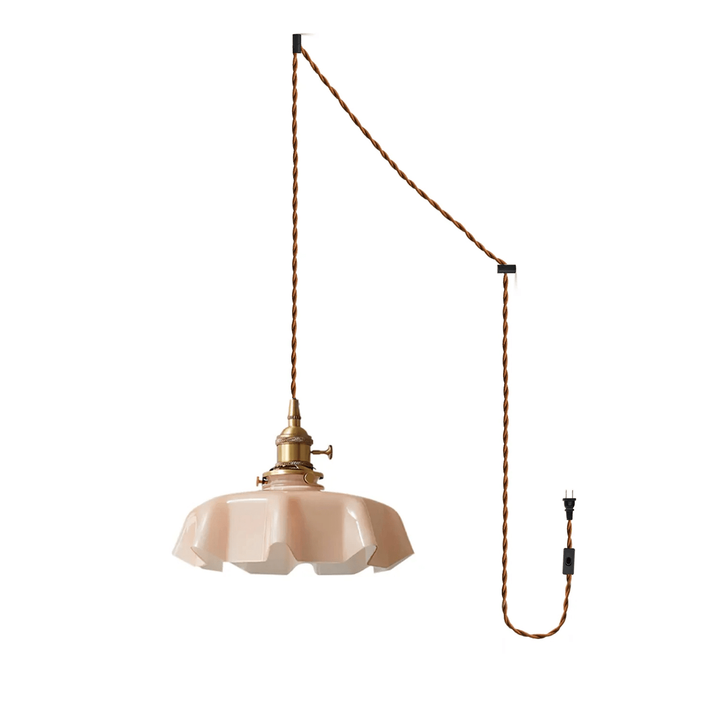French Flower Pendant Swag Light