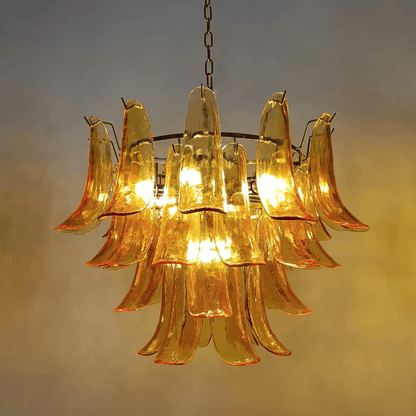 Murano Glass Leaf Chandelier