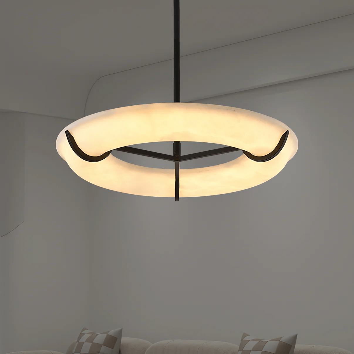 Carve Alabaster Pendant Light