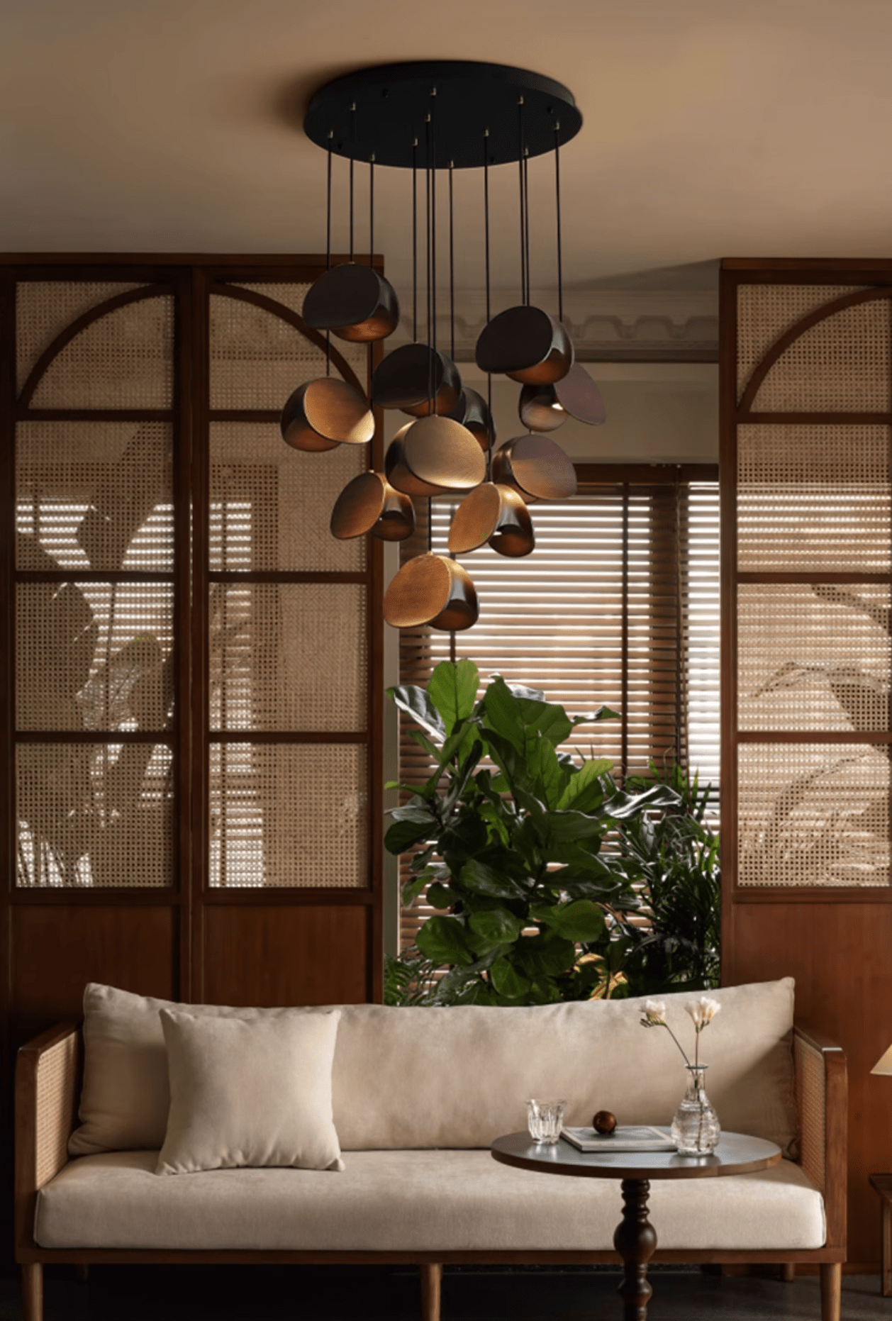 Orbit Fold Wood Pendant Light