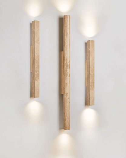 Travertine Column Wall Light