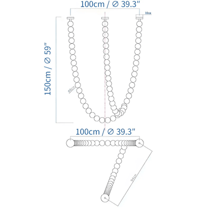 Halti Necklace Acrylic Chandelier