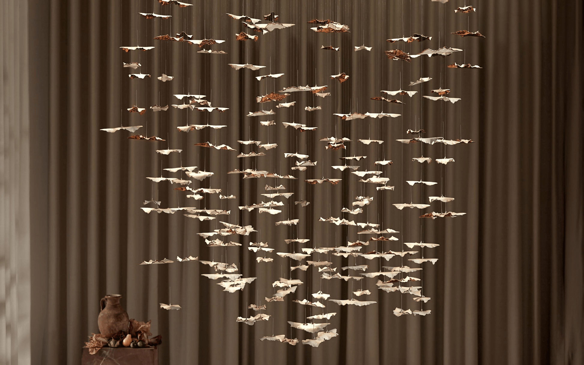 Leaf Twisted Sculptural Customize Chandelier