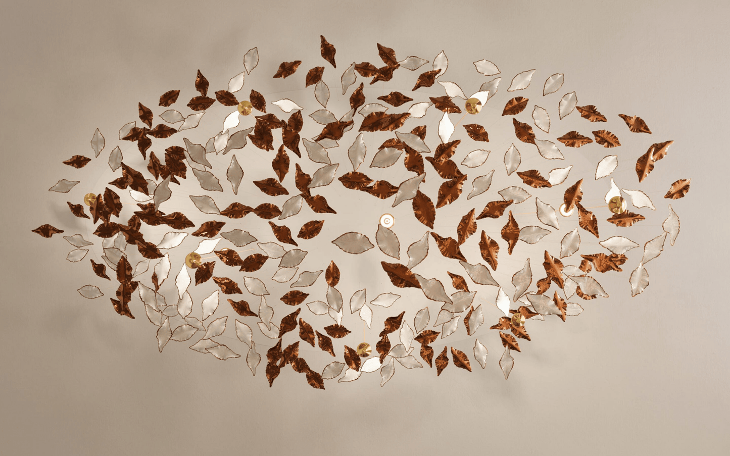 Leaf Twisted Sculptural Customize Chandelier
