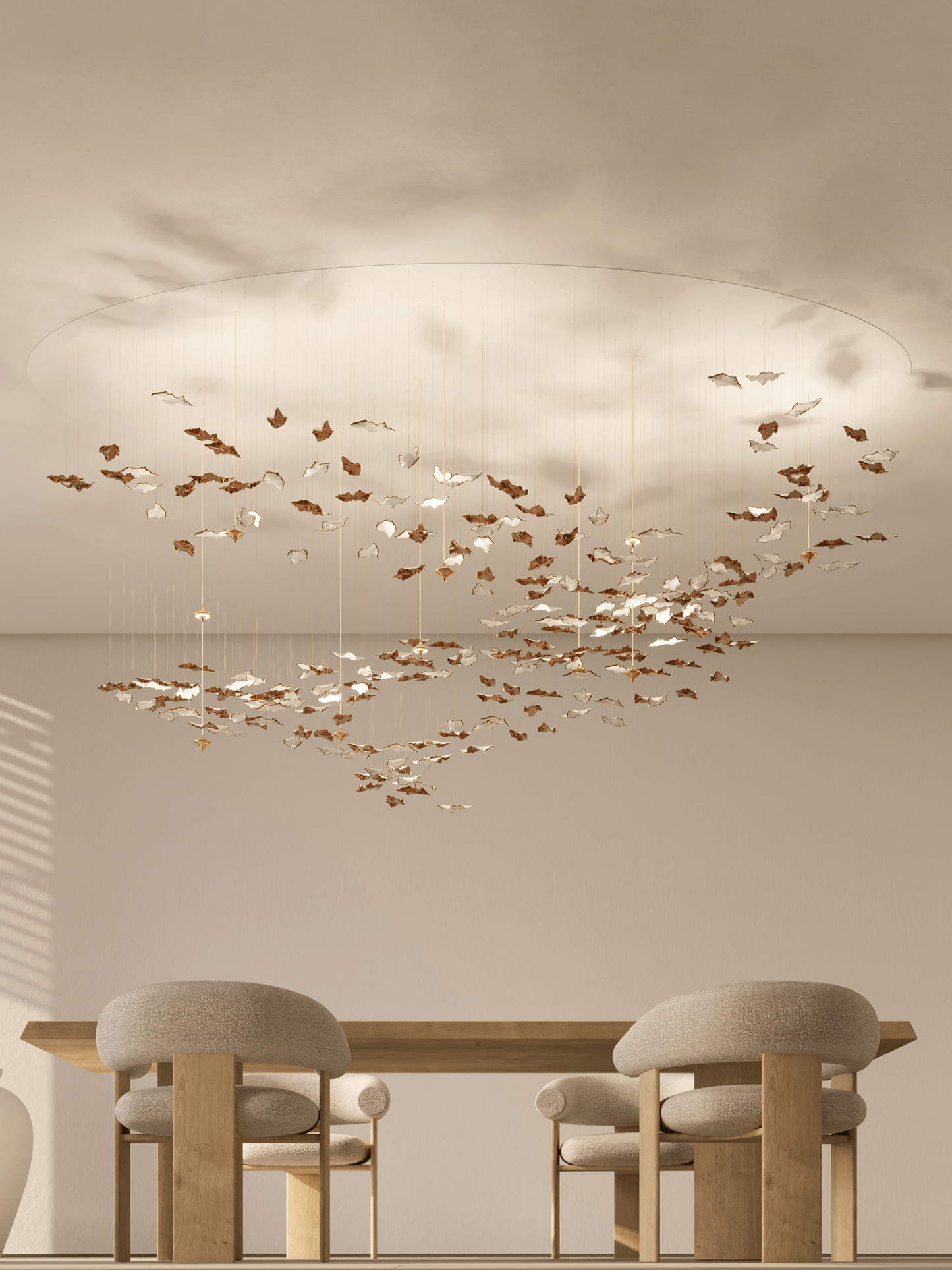 Leaf Twisted Sculptural Customize Chandelier