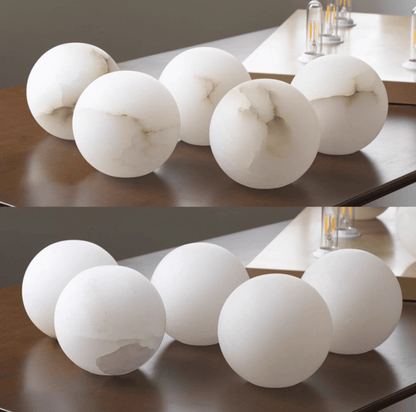 Alabaster Mini Orb Wall Lamp