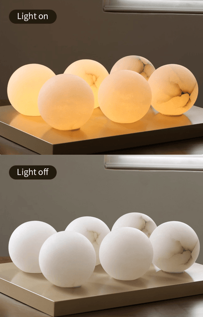 Alabaster Mini Orb Wall Lamp
