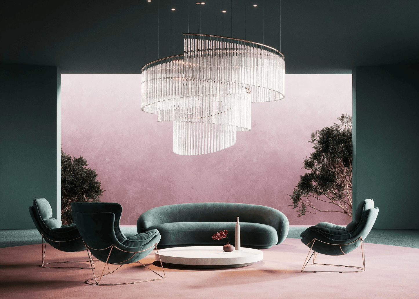 Rivella Cascade Fringe Chandelier