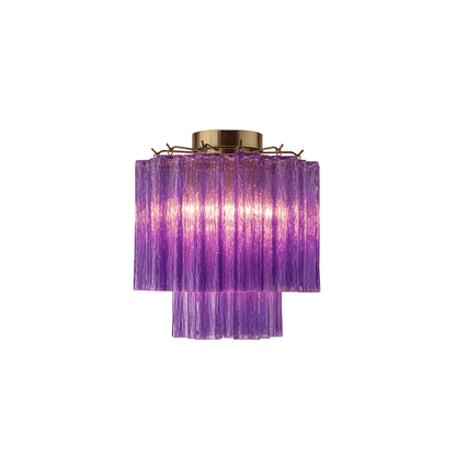 Fiora Pink Murano Glass Ceiling Lamp