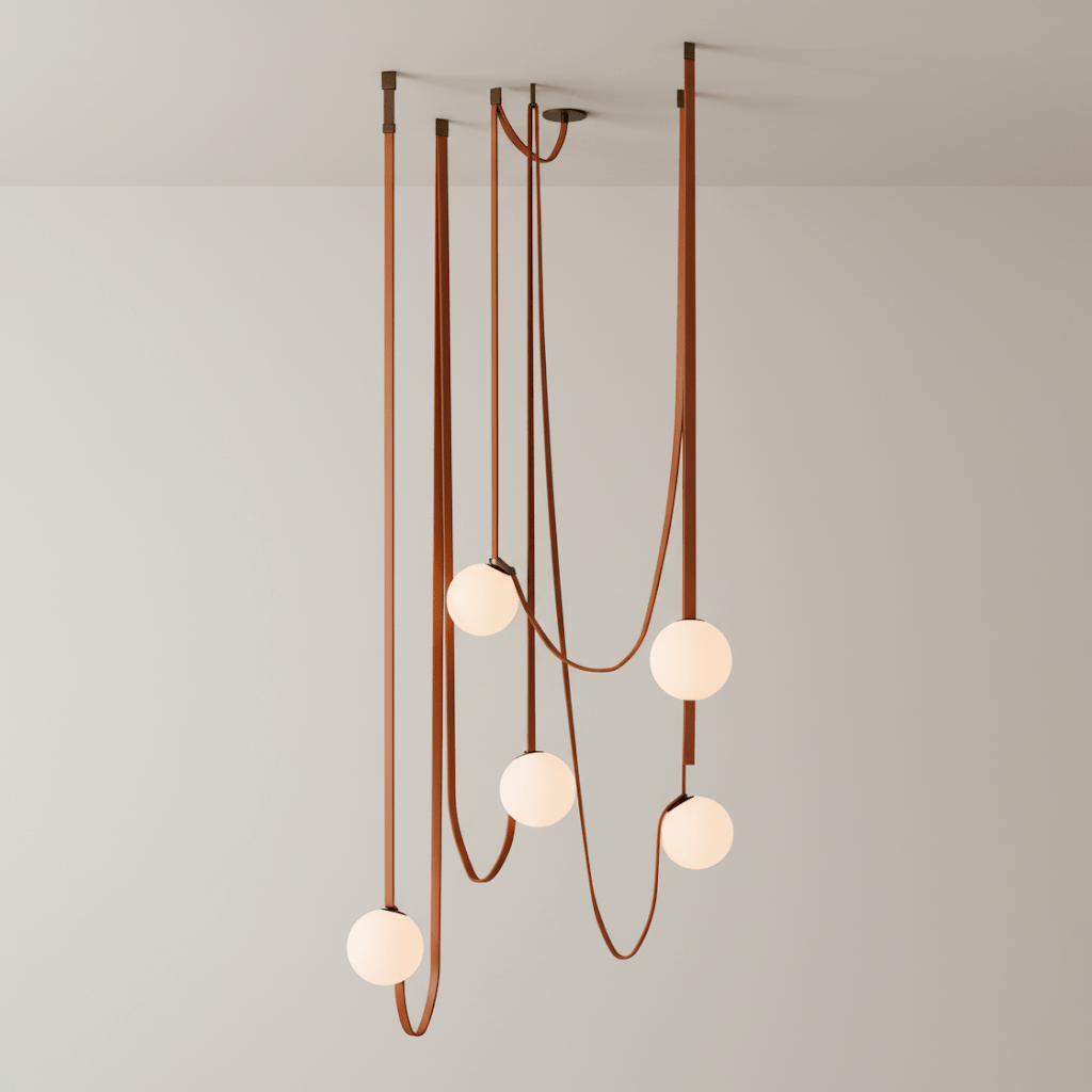 Multiple Belt Art Pendant Light