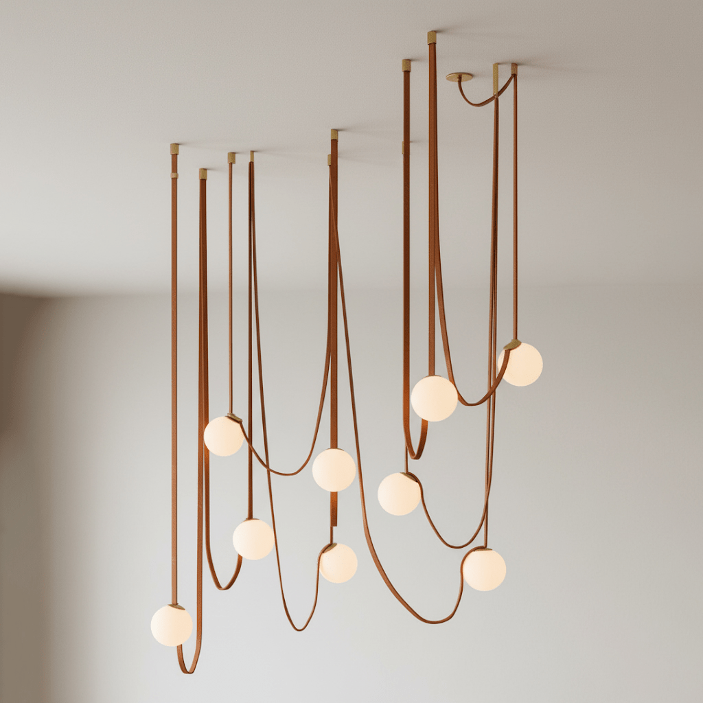 Multiple Belt Art Pendant Light