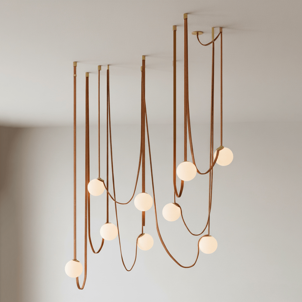 Multiple Belt Art Pendant Light