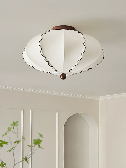 Calloped Edge Fabric Ceiling Light