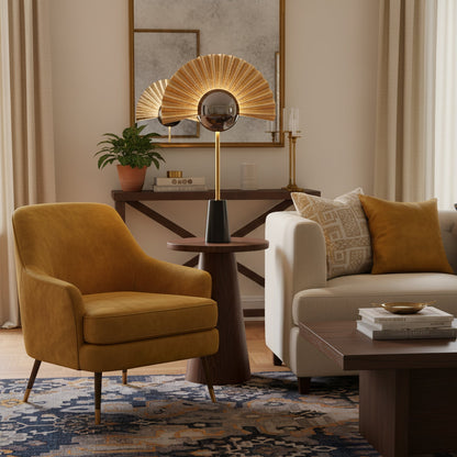 Gilded Fan Table Lamp