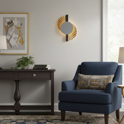 Gilded Fan Wall Lamp