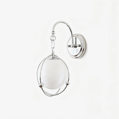 Orb Cage Semi Wall Lamp