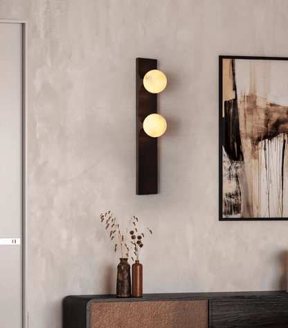 Geo Lumen Bar Alabaster Wall Sconce