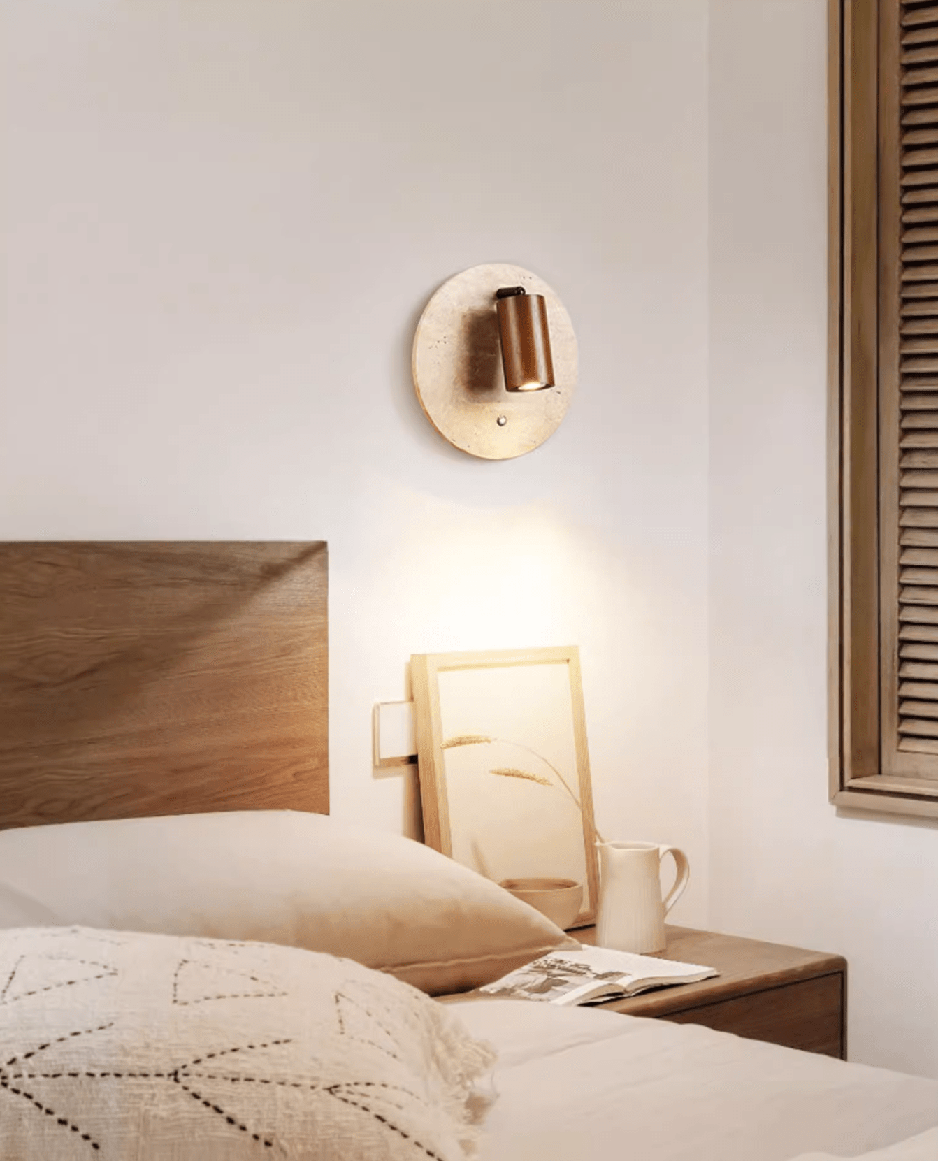 Travertine Spot Wall Sconce