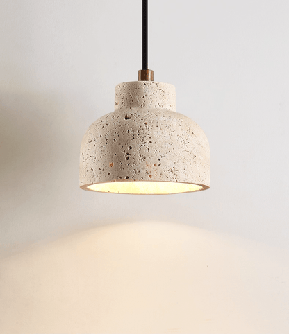 Travertine Bell Pendant Lamp