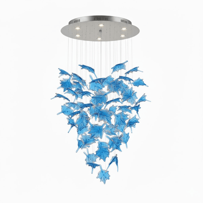 Multicolor Crystal Maple Leaf Chandelier