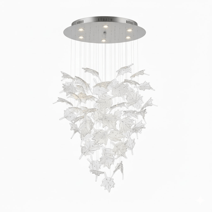 Multicolor Crystal Maple Leaf Chandelier