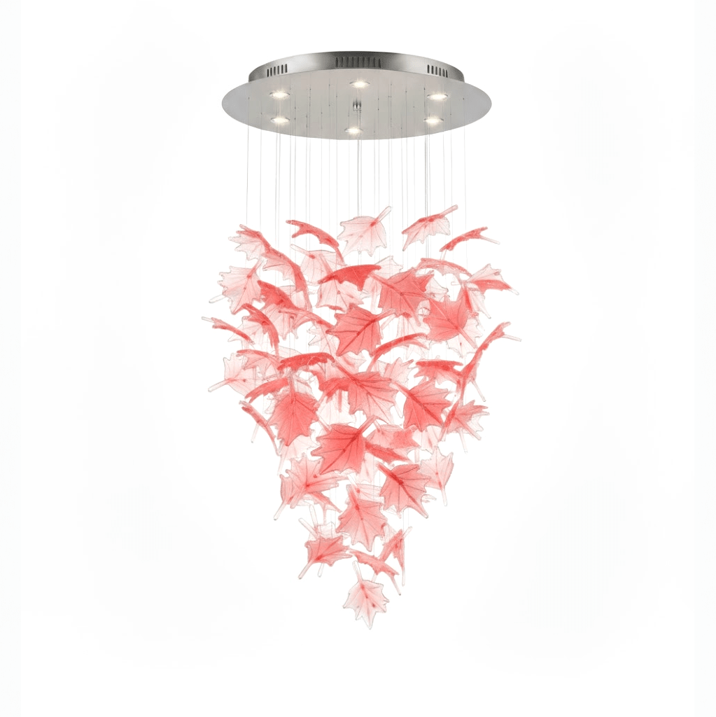 Multicolor Crystal Maple Leaf Chandelier