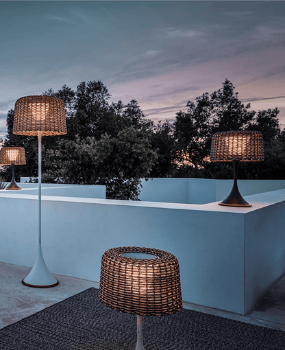Callum Woven Solar Floor Lamp