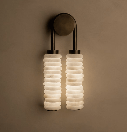Calla Ribbed Alabaster Sconce