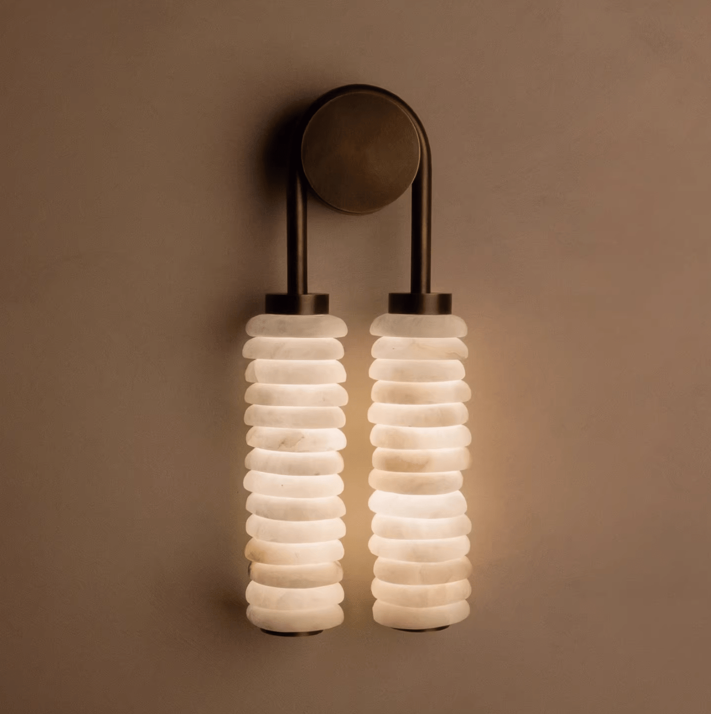Calla Ribbed Alabaster Sconce