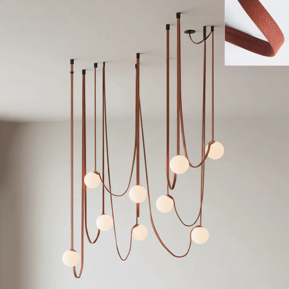 Multiple Belt Art Pendant Light