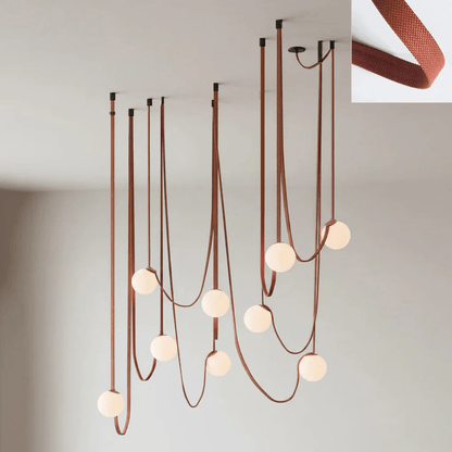 Multiple Belt Art Pendant Light