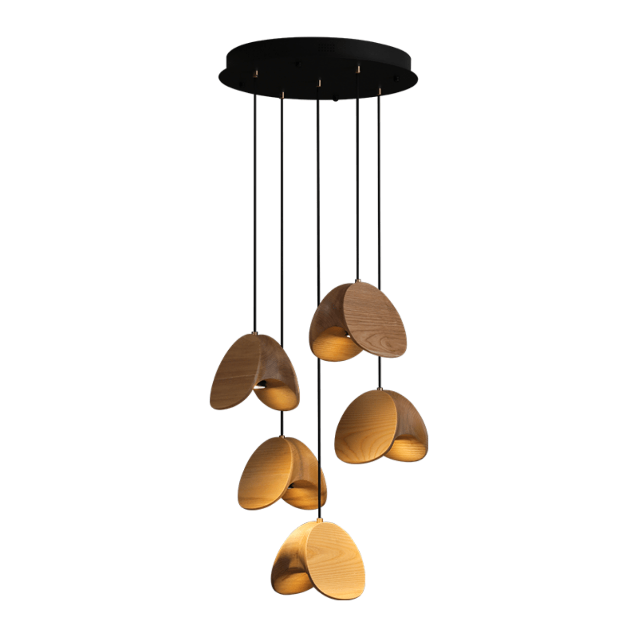 Orbit Fold Wood Pendant Light