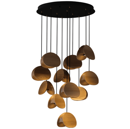 Orbit Fold Wood Pendant Light