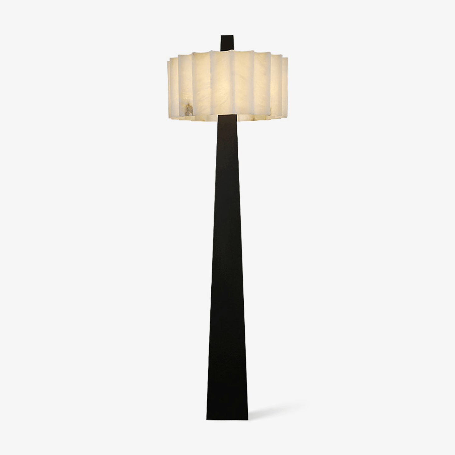 Origami Pleat Alabaster Floor Lamp