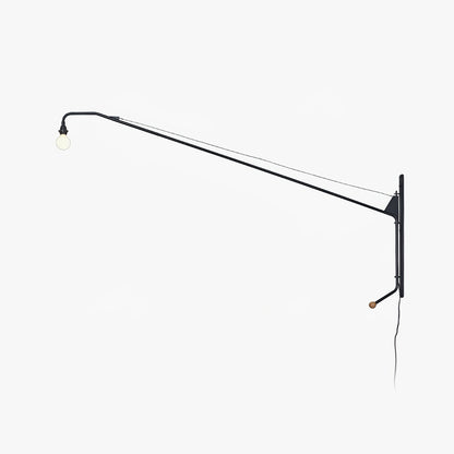 Black Long Arm Wall Lamp
