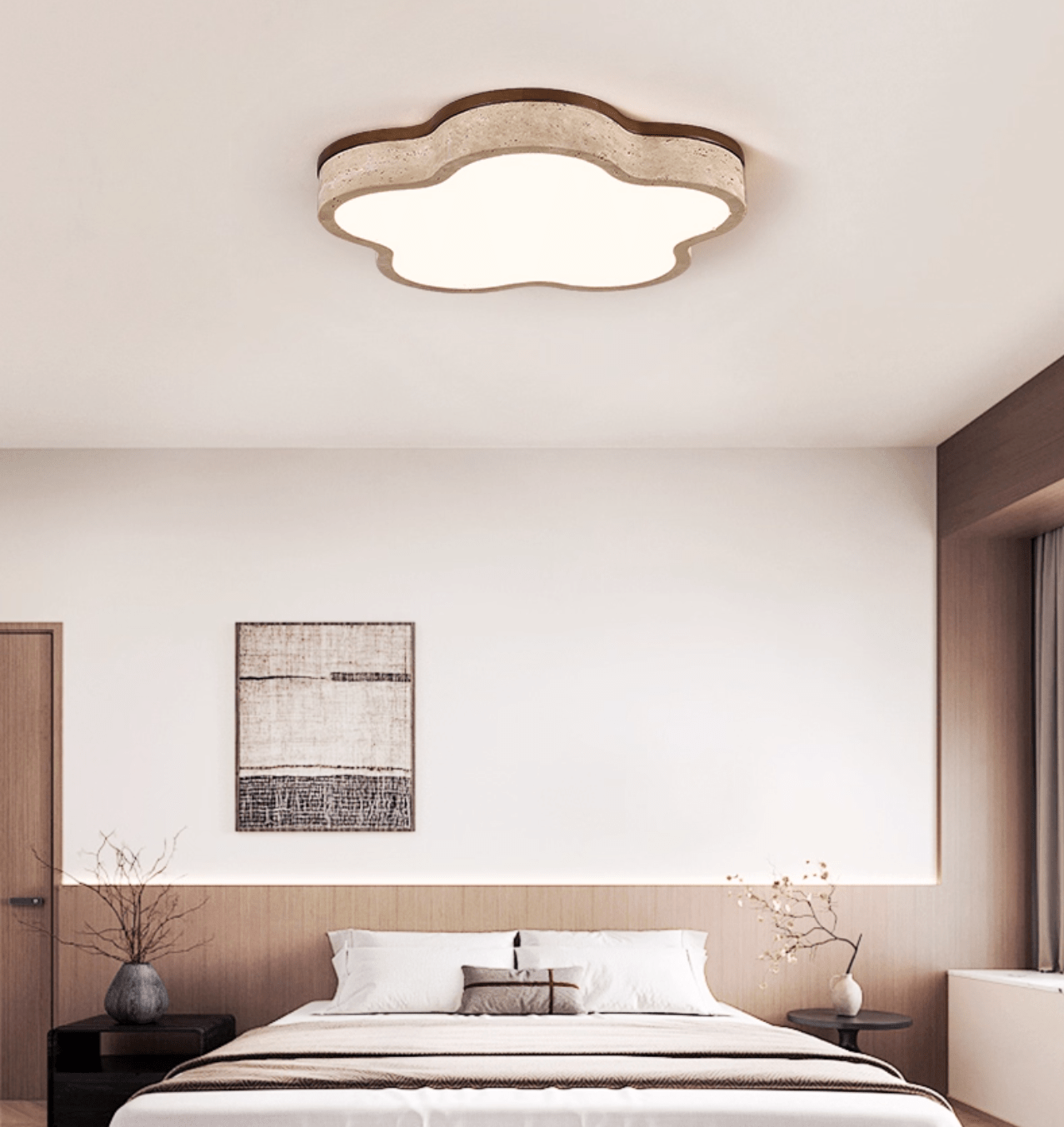 Cloudline Travertine Ceiling Lamp