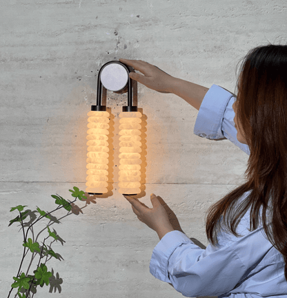 Calla Ribbed Alabaster Sconce