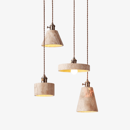 Terraform Travertine Pendant Light