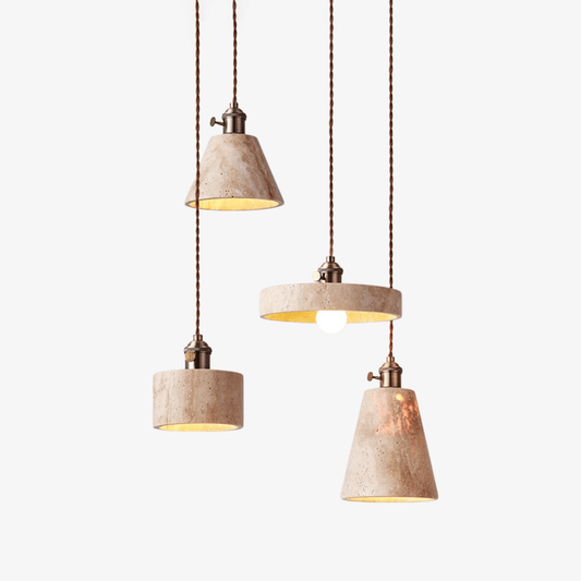 Terraform Travertine Pendant Light