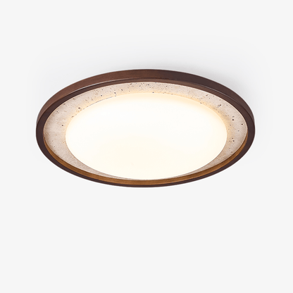 Travertine Wood Ceiling Light