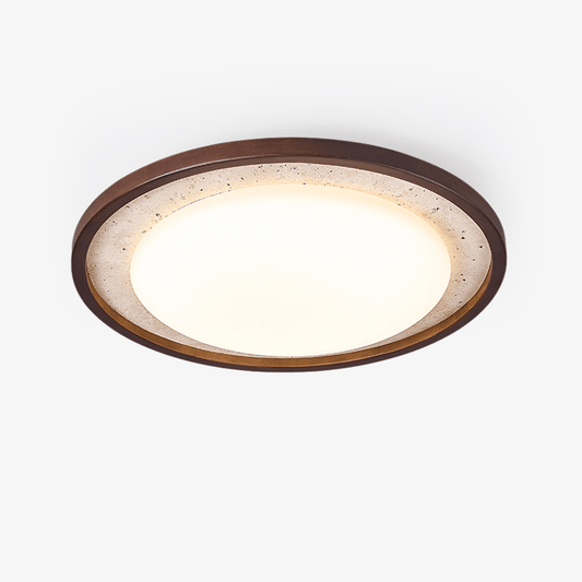 Travertine Wood Ceiling Light