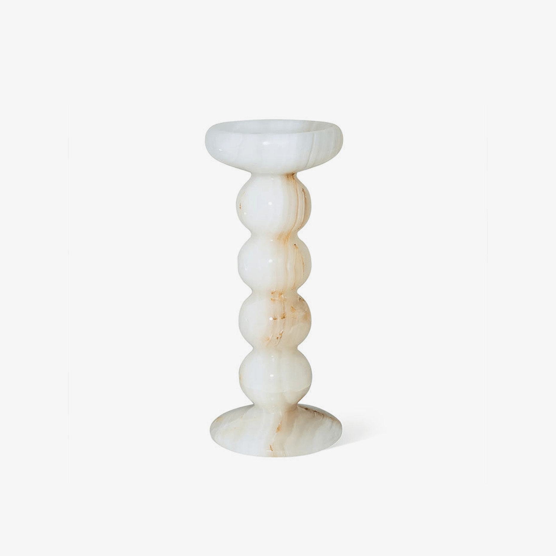 Sculpted Jade Candle Holder