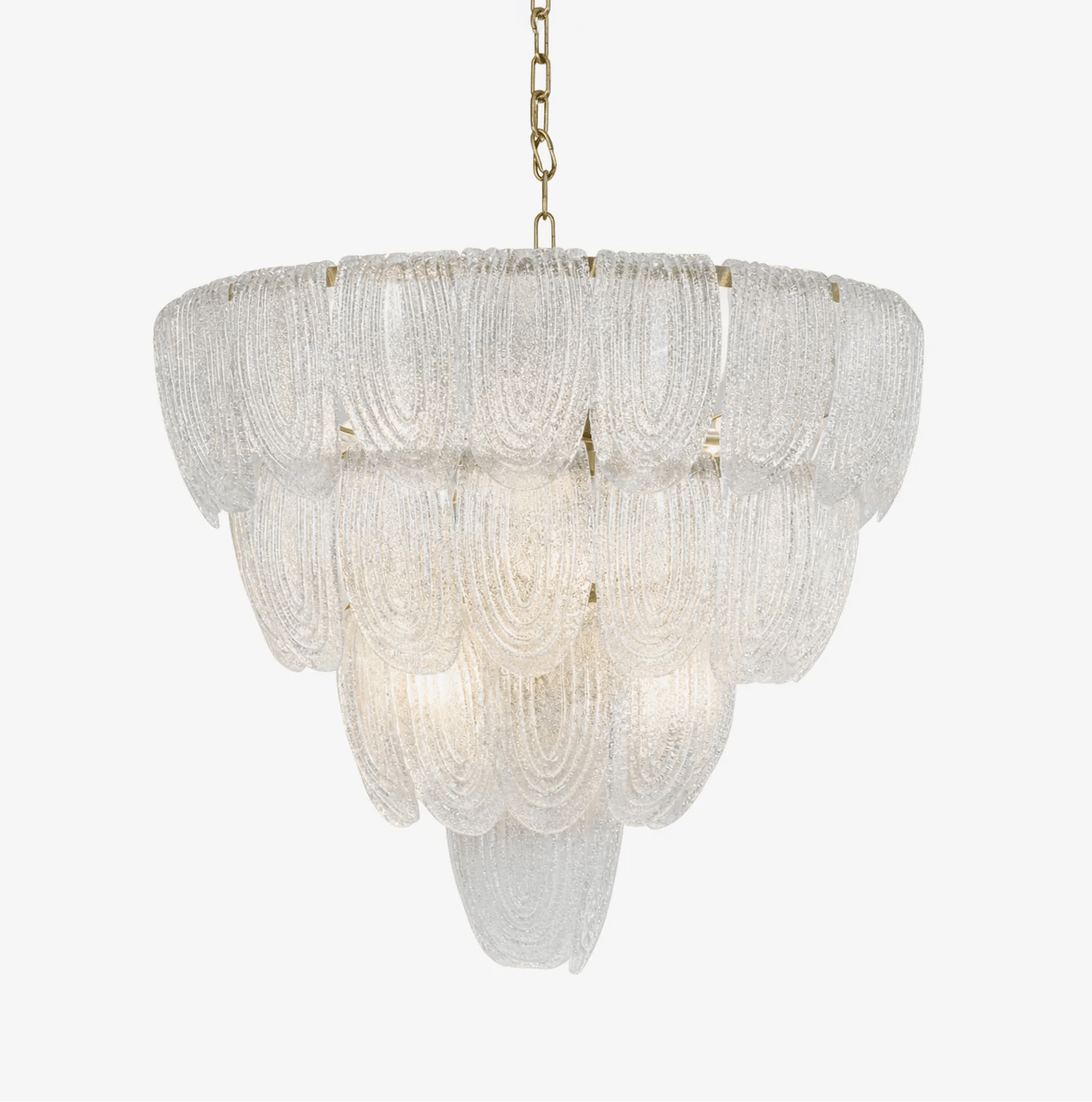 Layered Glass Petal Chandelier