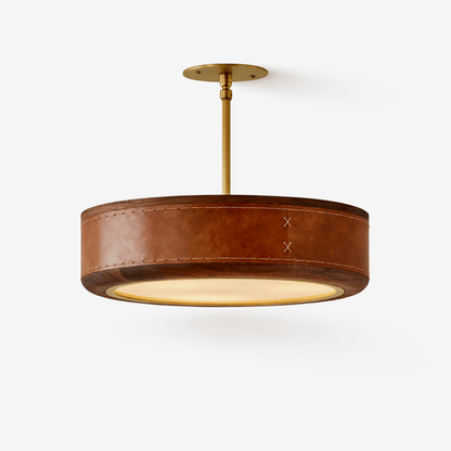 Crafted Leather Ceiling Light