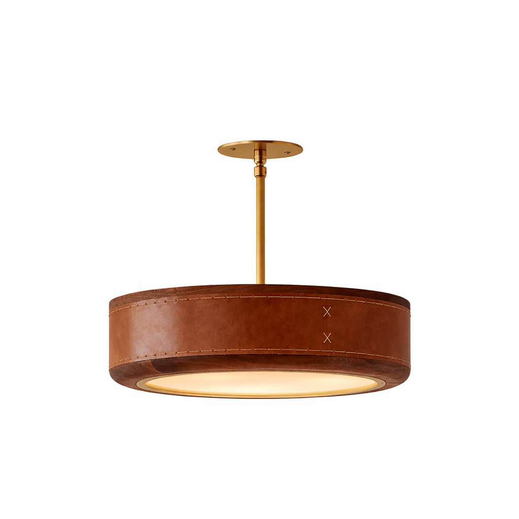 Crafted Leather Ceiling Light